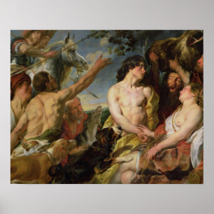 Poster Meleager et Atalanta (huile sur la toile)