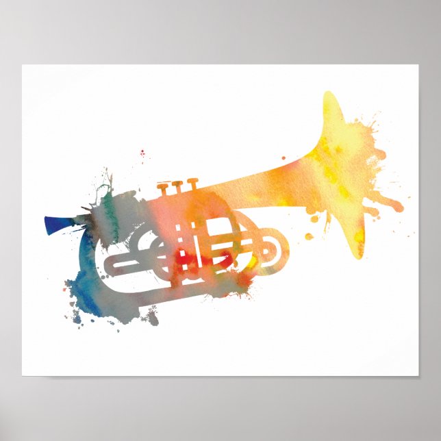 Poster Mellophone Abstrait (Devant)