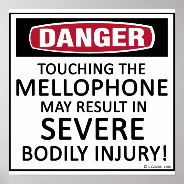 Poster Mellophone de danger (Devant)