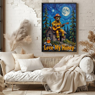 Poster Melodies miel : Ours sur le toit