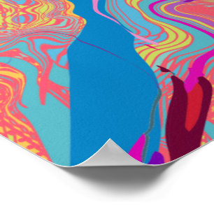 POSTER MELTED BEZIER GLITCH VERTICAL 02