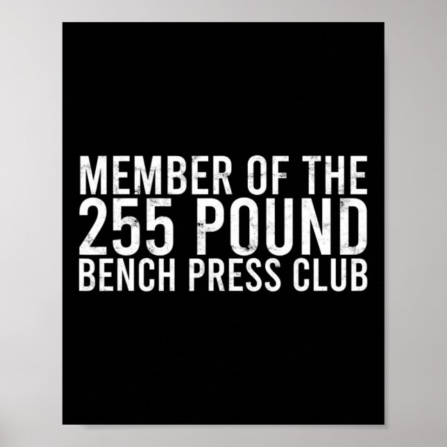 Poster Membre Du Club De Presse De 225 Pound Bench - Gym  (Devant)