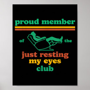 Poster Membre fier du club des yeux qui se reposent Papa 