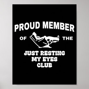 Poster Membre fier du club Juste me reposer les yeux Papa