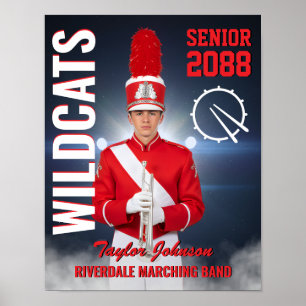 Poster Membre senior de la fanfare en photo personnalisée
