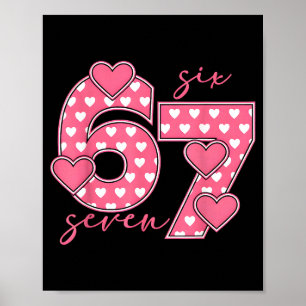 Poster Meme 67 6 7 Six Seven Drôle Saint-Valentin