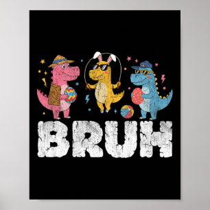 Poster Mème Bruh Jour de Pâques OEufs de lapin Funny T-re