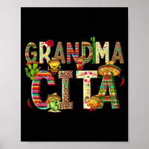 Poster Mémé cite le cinq mai fête mexicaine appariée