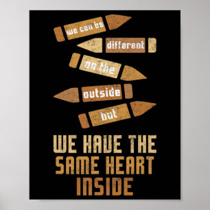 Poster Même Coeur Histoire Noire Enfants Enfants Africain