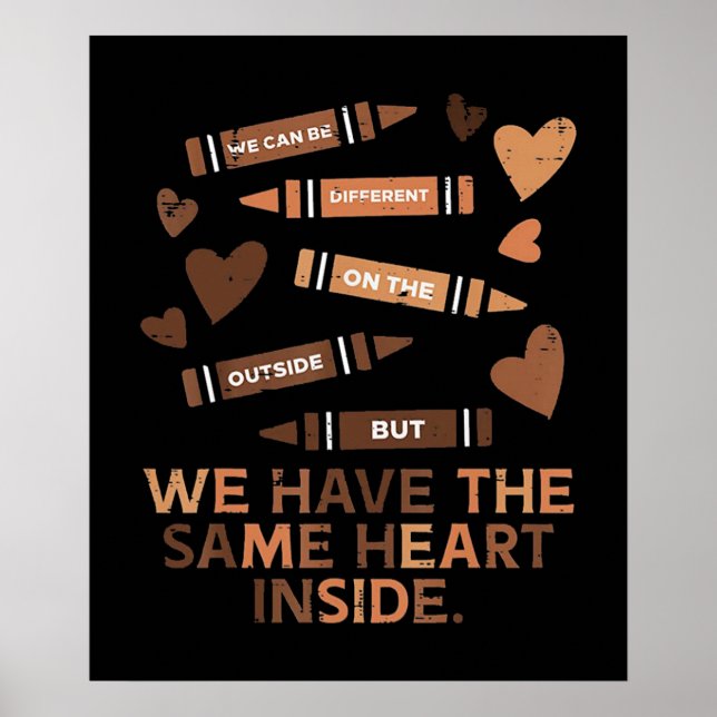 Poster Même coeur Mois de l'histoire des Noirs (Devant)
