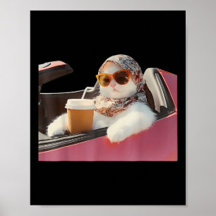 Poster Mème de chat au volant de rage me consume Humour i