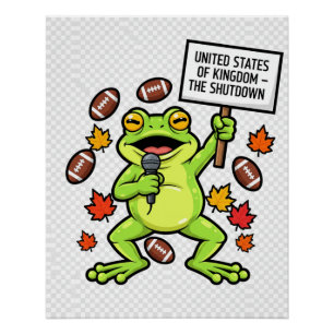 Poster Mème de grenouille drôle satire – Royaume-Uni des