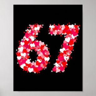 Poster Meme de la Saint-Valentin 67 avec des cœurs drôles