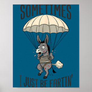 Poster Mème de l'âne qui pet parfois