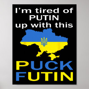 Poster Mème de Puck Futin Fier de la carte de l'Ukraine F