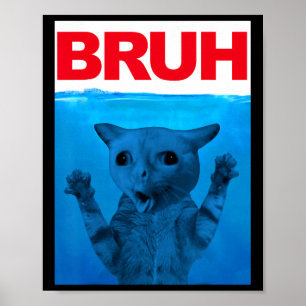 Poster Mème drôle de Bruh Frère salutation Adolescents Ga