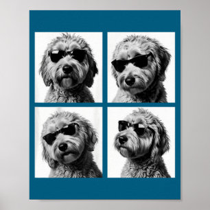 Poster Mème drôle de Goldendoodle Photobooth de Doodle mi