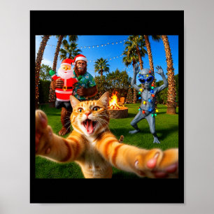 Poster Même drôle de Noël de chat avec Bigfoot & Alie