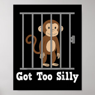 Poster Mème Drôle De Singe A Trop Bête Humour Hommes Femm