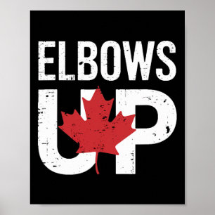 Poster Mème drôle du Canada les coudes levés 