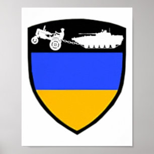 Poster Mème drôle d'un agriculteur ukrainien tractant un