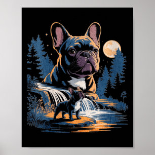 Poster Mème du bouledogue français féminin hurlant à la l