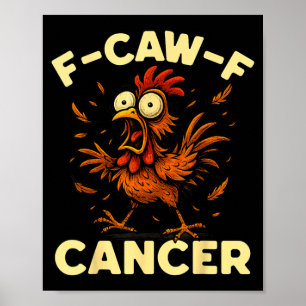 Poster Mème du coq humour de poulet drôle blague Fcawf Ca