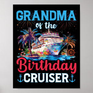Poster Mémé du croiseur d'anniversaire drôle de croisière