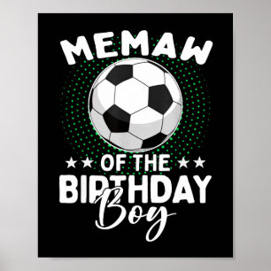 Poster Mémé du garçon qui fête son anniversaire Anniversa