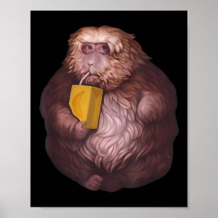 Poster Mème du singe Xing Xing – Création virale drôle