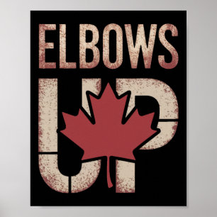 Poster Mème Elbows Up Canada