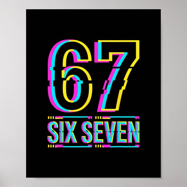 Poster Mème Gen Alpha Six Seven 6 7  (Devant)