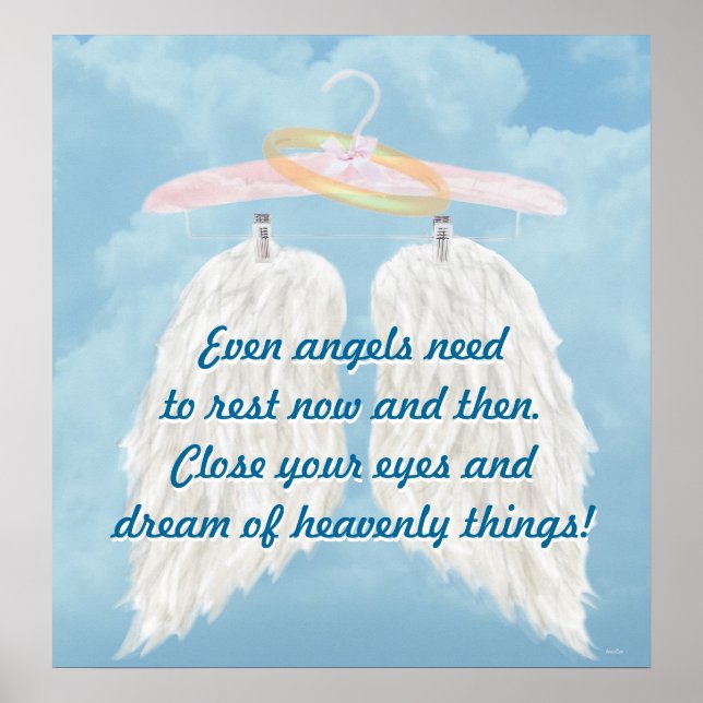 Poster Même les anges ont besoin de se reposer de temps e (Devant)