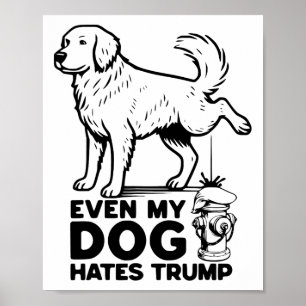 Poster Même mon chien déteste Trump