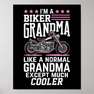 Poster Mémé motarde - Grand-mère motarde Mémé motarde