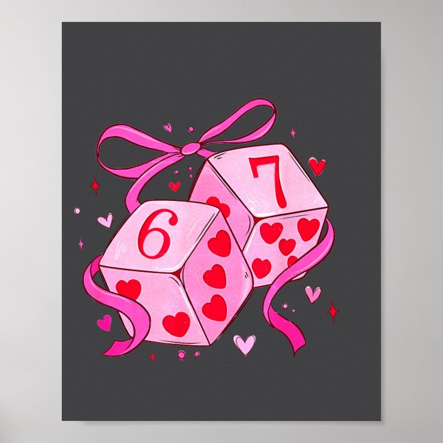 Poster Meme Playing Cards Valentine,preppy Funny Coquette (Devant)