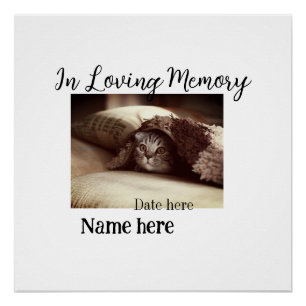 Poster Mémento commémoratif en souvenir affectueux ajoute