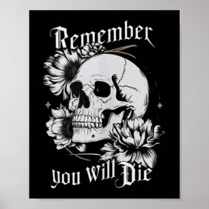 Poster Memento Mori Crâne Philosophie stoïque Hommes Femm