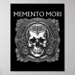 Poster Memento Mori Crâne Philosophie stoïque Hommes Femm