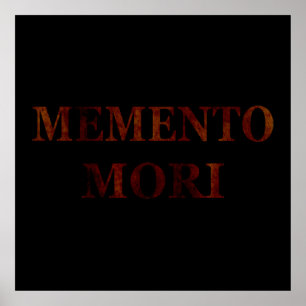 Poster memento mori, phrase latine