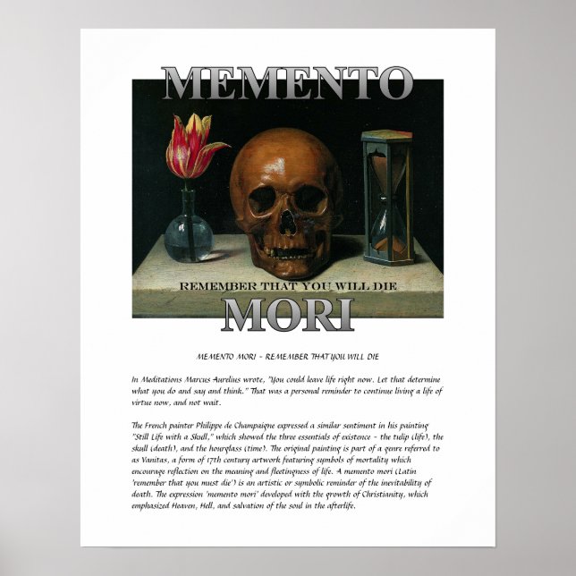 Poster Memento Mori - Rappelez-vous que vous allez mourir (Devant)