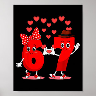 Poster Mèmes 6 Et 7 Six Sept Cute Amour Saint-Valentin Ho