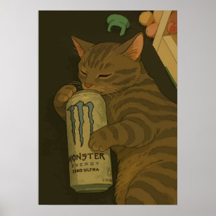 Poster Mèmes de chat de nappe