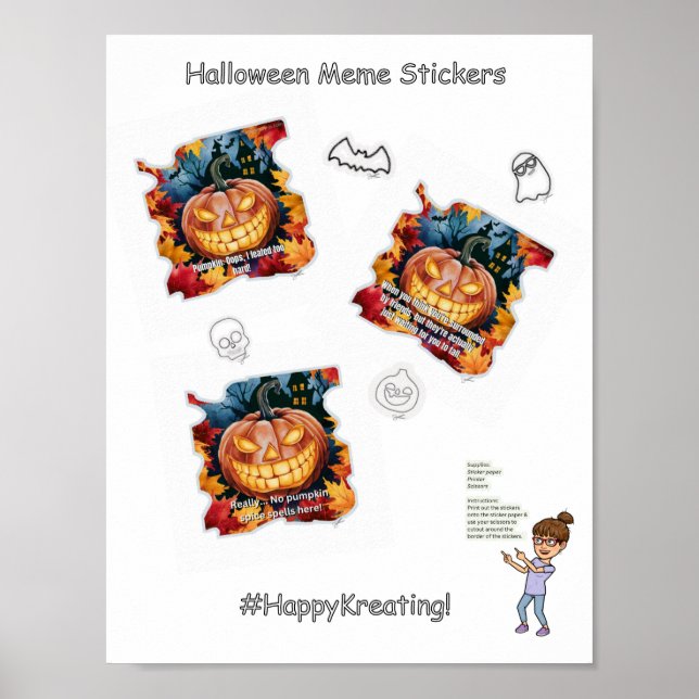 Poster Mèmes d'Halloween ! (Devant)