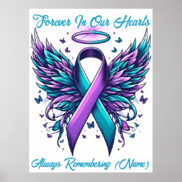 Poster Mémoire Amoureuse Personnalisée Perte par Suicide 