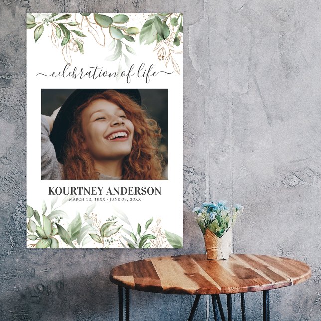 Poster Mémorial Botanique Élégant (Créateur téléchargé)