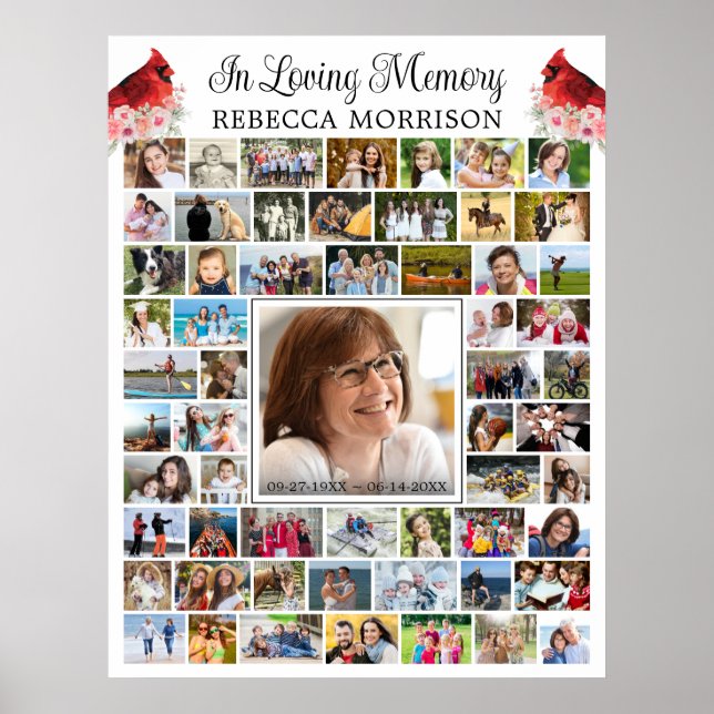 Poster Mémorial Cardinal 59 Script de collage photo (Devant)