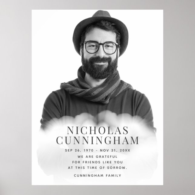 Poster Mémorial dans les nuages Classique Moderne Photo S (Devant)