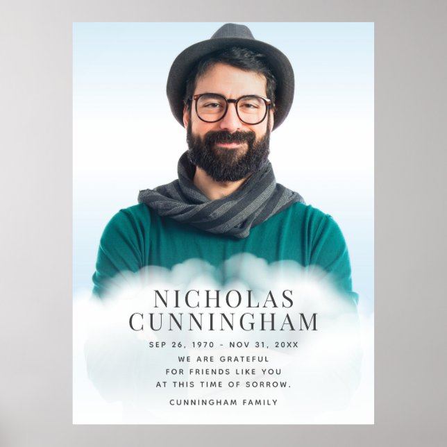 Poster Mémorial Dans les Nuages Moderne Classique Photo S (Devant)