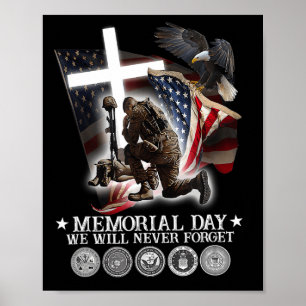 Poster Memorial Day Nous n'oublierons jamais les amoureux